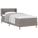vidaXL Boxrugós ágy fejtámlával Tópszínű 200 x 100 cm szövet