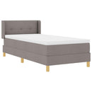 vidaXL Boxrugós ágy fejtámlával Tópszínű 200 x 100 cm szövet