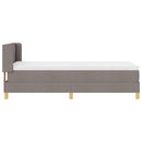 vidaXL Boxrugós ágy fejtámlával Tópszínű 200 x 100 cm szövet
