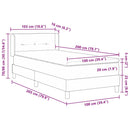 vidaXL Boxrugós ágy fejtámlával Krém 200 x 100 cm szövet