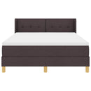 vidaXL Boxrugós ágy matracmal Sötét Barna 190 x 140 cm szövet