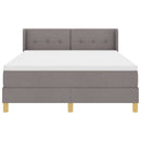 vidaXL Boxrugós ágy matracmal fejtámlával Tópszínű 190 x 140 cm szövet