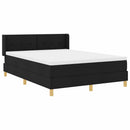 vidaXL Boxrugós ágy matracmal fejtámlával Fekete 200 x 160 cm szövet