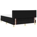 vidaXL Boxrugós ágy matracmal fejtámlával Fekete 200 x 160 cm szövet
