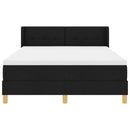 vidaXL Boxrugós ágy matracmal fejtámlával Fekete 200 x 160 cm szövet