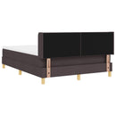 vidaXL Boxrugós ágy fejtámlával Sötét Barna 200 x 160 cm szövet