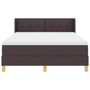 vidaXL Boxrugós ágy fejtámlával Sötét Barna 200 x 160 cm szövet