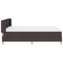 vidaXL Boxrugós ágy fejtámlával Sötét Barna 200 x 160 cm szövet
