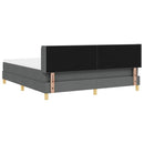 vidaXL Boxrugós ágy fejtámlával Sötétszürke 200 x 180 cm szövet