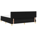 vidaXL Boxrugós ágy matracmal fejtámlával Fekete 200 x 180 cm szövet
