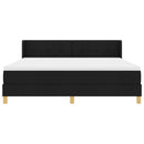 vidaXL Boxrugós ágy matracmal fejtámlával Fekete 200 x 180 cm szövet