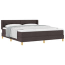 vidaXL Boxrugós ágy fejtámlával Sötét Barna 200 x 180 cm szövet