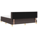 vidaXL Boxrugós ágy fejtámlával Sötét Barna 200 x 180 cm szövet
