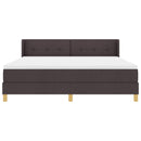 vidaXL Boxrugós ágy fejtámlával Sötét Barna 200 x 180 cm szövet