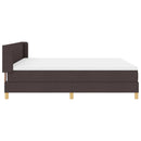 vidaXL Boxrugós ágy fejtámlával Sötét Barna 200 x 180 cm szövet