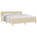 vidaXL Boxrugós ágy fejtámlával Krém 200 x 180 cm szövet