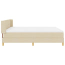 vidaXL Boxrugós ágy fejtámlával Krém 200 x 180 cm szövet