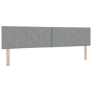 vidaXL Boxrugós ágy fejtámlával Világosszürke 200 x 200 cm szövet