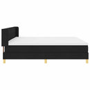 vidaXL Boxrugós ágy fejtámlával Fekete 200 x 200 cm szövet