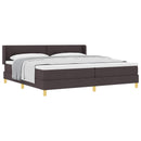 vidaXL Boxrugós ágy fejtámlával Sötét Barna 200 x 200 cm szövet