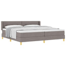 vidaXL Boxrugós ágy párnával fejtámlával Tópszínű 200 x 200 cm szövet