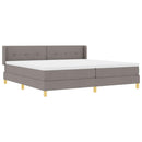 vidaXL Boxrugós ágy párnával fejtámlával Tópszínű 200 x 200 cm szövet
