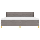 vidaXL Boxrugós ágy párnával fejtámlával Tópszínű 200 x 200 cm szövet