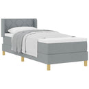 vidaXL Boxrugós ágy fejtámlával Világosszürke 200 x 80 cm szövet