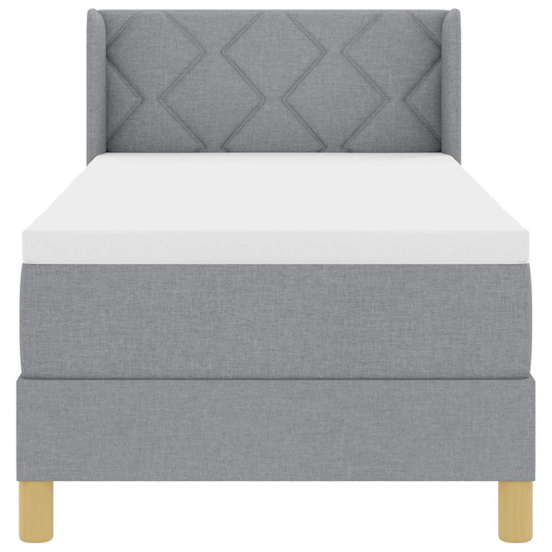 vidaXL Rugós Ágy matracmal Világosszürke 80 x 200 cm szövet