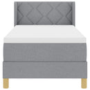 vidaXL Boxrugós ágy fejtámlával Világosszürke 200 x 80 cm szövet