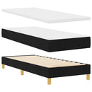 vidaXL Boxrugós ágy fejtámlával Fekete 200 x 80 cm szövet