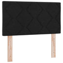 vidaXL Boxrugós ágy fejtámlával Fekete 200 x 80 cm szövet