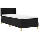 vidaXL Boxrugós ágy fejtámlával Fekete 200 x 80 cm szövet