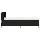 vidaXL Boxrugós ágy fejtámlával Fekete 200 x 80 cm szövet