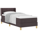 vidaXL Boxrugós ágy fejtámlával Sötét Barna 200 x 80 cm szövet