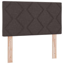 vidaXL Boxrugós ágy matracmal Sötétbarna és fehér 80 x 200 cm szövet