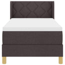 vidaXL Boxrugós ágy fejtámlával Sötét Barna 200 x 80 cm szövet