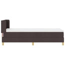 vidaXL Boxrugós ágy fejtámlával Sötét Barna 200 x 80 cm szövet
