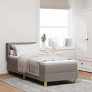 vidaXL Boxrugós ágy párnával fejtámlával Tópszínű 200 x 80 cm szövet