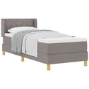 vidaXL Boxrugós ágy párnával fejtámlával Tópszínű 200 x 80 cm szövet