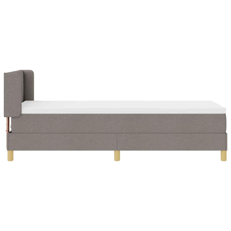 vidaXL Rugós Ágy matracmal fejtámlával Tópszínű 80 x 200 cm szövet