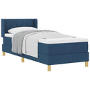 vidaXL Boxrugós ágy fejtámlával Kék 200 x 80 cm szövet