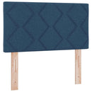 vidaXL Boxrugós ágy fejtámlával Kék 200 x 80 cm szövet
