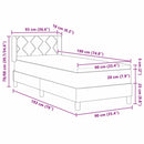 vidaXL Boxrugós ágy matracmal Sötétszürke 190 x 90 cm Poliészter