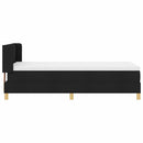 vidaXL Boxrugós ágy matracmal fejtámlával Fekete 190 x 90 cm szövet