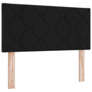 vidaXL Rugós Ágy matracmal fejtámlával Fekete 90 x 200 cm szövet