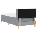 vidaXL Boxrugós ágy fejtámlával Világosszürke 200 x 100 cm szövet