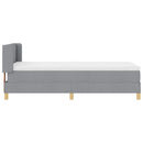 vidaXL Boxrugós ágy fejtámlával Világosszürke 200 x 100 cm szövet