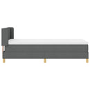 vidaXL Boxrugós ágy matracmal Sötétszürke 200 x 100 cm szövet
