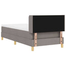 vidaXL Boxrugós ágy matracmal fejtámlával Tópszínű 200 x 100 cm szövet